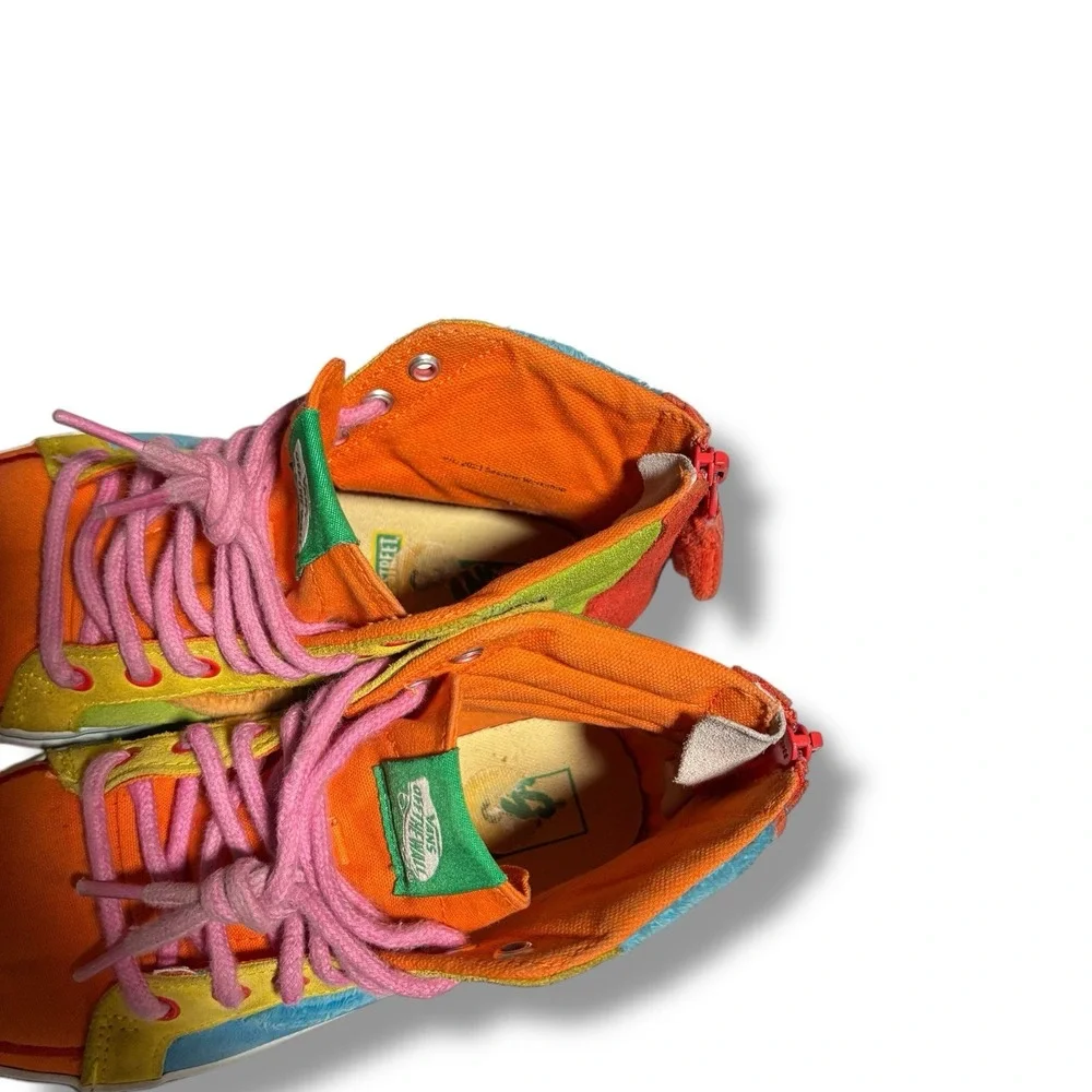Vans SK8 Hi Zip SESAME STREET 'Big Bird' Boys Girls‎ Unisex Shoes Size 3 EU 34